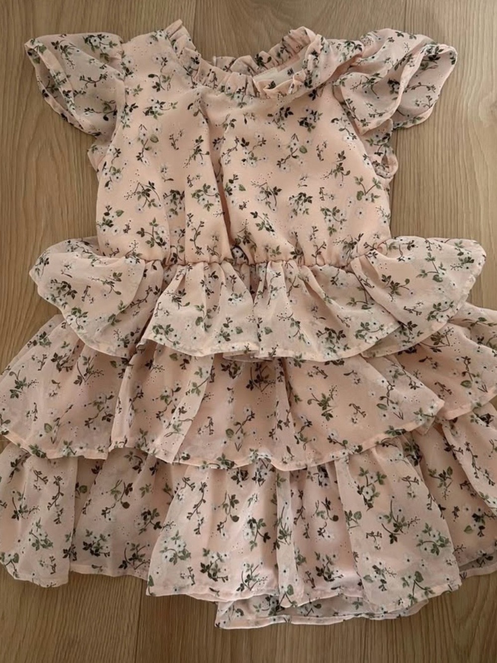 Toddler Girls' 3T H&M Pink Floral Ruffle Dress